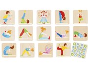 Gymnastik-Memospiel, 32 Holztfelchen, ab 3 Jahre