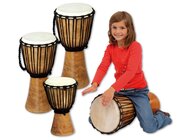 Djembe Mahagoni, gelt 30 cm hoch, Percussioninstrument, ab 3 Jahre