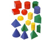 Satz mit 17 groen Geometrie-Krpern, 10cm in 4 Farben, 5-14 Jahre