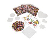 Midi-Bgelperlen-Set, 28.000 Stck mit Vorlagekarten und Steckplatten