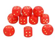 20 Augenwrfeln aus Holz 18 mm, rot