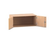 Flexeo Aufsatzschrank, Buche hell, 41,4 x 94,4 x 60 cm, Bogengriff mit Schloss