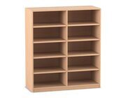 Flexeo Bibliotheksregal Herkules, Buche dunkel, HxBxT 190x126x38 cm