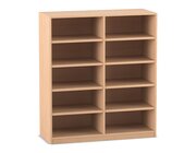 Flexeo Bibliotheksregal Herkules, Buche dunkel, HxBxT 190x126x38 cm