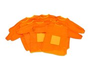 Malkittel orange - Set mit 10 Stück, Größe S, 2-4 Jahre