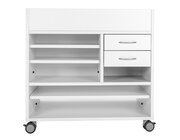 Materialwagen, Holzdekor Buche Sand, HxBxT 80x80x62 cm