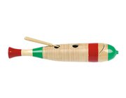 Mexikanisches Holzguiro in Fischform, Percussioninstrument, ab 3 Jahre