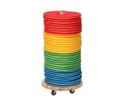 Mobiler Kissenwagen mit 32 runden Donut-Sitzkissen  35 cm