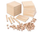Zehnersystemsatz aus Holz: 100 Einer, 10 Zehner, 10 Hunderter, 1 Tausender, 6-10 Jahre