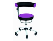Sanus Gesundheitsstuhl 36-43 cm mit hhenverstellbarer Lehne, Kunstleder lila/schwarz, mit Rollstopp