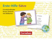 Erste-Hilfe-Sätze: Grundschulkinder lernen Deutsch mit Bildkarten