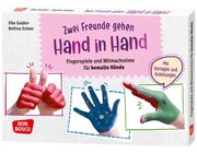 Zwei Freunde gehen Hand in Hand, 32 Karten mit 30 Handspielen in Pappbox, 2-8 Jahre