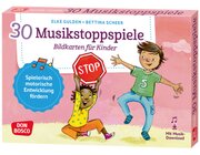 30 Musikstoppspiele, Karten, 3-8 Jahre