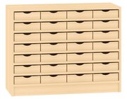 Eigentumsschrank mit 28 Materialksten, Buche Dekor, BxHxT: 100 x 77 x40 cm