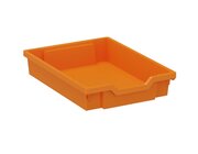 Kunststoffkasten Gre 1, orange, 31cm breit, 42cm tief, 7,5 cm hoch