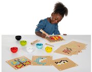 Wooden Fine Motor Pattern Balls, Pinzetten-Legespiel, ab 3 Jahre