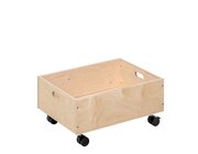 Aufbewahrungsbox klein aus Holz, mit Rollen, 24 x 46 x 38 cm