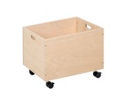 Aufbewahrungsbox gro aus Holz, mit Rollen, 39 x 46 x 38 cm