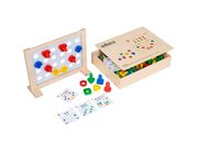 Zusammen schrauben, Kooperationsspiel um Farben und Muster, ab 3 Jahre