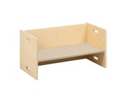 Kubenbank 72 x 36 cm, Sitzflche: Steingrau