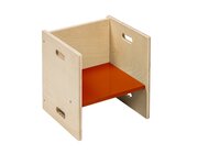 Kubenstuhl - 33 x 33 cm, Sitzflche: Indischrot