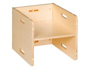 Kubus-Stuhl, Wendehocker und Tisch, Kita, Sitzhhe 15 cm und 21 cm