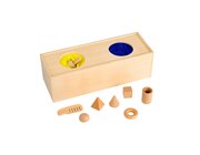 Mystery Box, Fhlkasten aus Holz mit Objekten