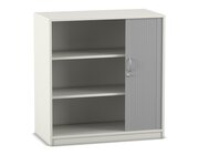 Flexeo Rollladenschrank wei, 3 Fcher, BxHxT 94,4 x 99,1 x 58 cm, Sockel