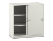 Flexeo Schiebetrenschrank  wei, mit 3 Fchern, 99,1 x 94,4 x 38 cm