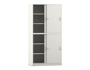 Flexeo® Schiebetürenschrank weiß, 4 Fachböden 4 Türen, 190 x 94,4 cm x 38 cm