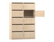 Flexeo Schliefachschrank Ahorn, 10 Fcher mit Briefschlitzen, HxBxT: 190 x 126,4 x 50 cm