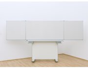 Gestell-Klappschiebetafel, fahrbar und GS-geprft, wei, 150x100cm