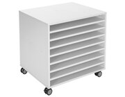 Papierwagen fr Papier, liegend, Buche sand, HxBxT 65x75x60 cm