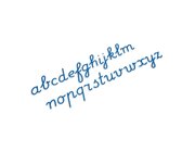 Bewegliches Alphabet, mittel: lateinische Ausgangsschrift - blau, ab 6 Jahre
