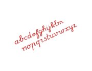 Bewegliches Alphabet, mittel: lateinische Ausgangsschrift - rot, ab 6 Jahre