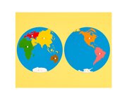 Puzzlekarte Erdteile - Blick auf Asien, ab 5 Jahre