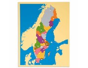 Montessori Puzzlekarte Schweden, ab 5 Jahre