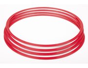 Gymnastik-Reifen, Flachreifen 76 cm rot (4 Stck)