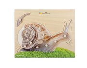 Holz-Puzzle Schnecke mit groen Griffen, ab 2 Jahre