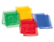 Jongliertücher - 4 Farben 68 x 68 cm, 12er-Set, rot, blau, gelb, grün