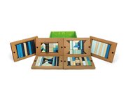 TEGU 130tlg. Magnet-Holzbausteine Set BLUES & FUTURE