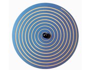 Wandkreisel I Spirale mit Wandhalterung, blau und rot, 63 cm Ø