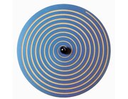 Wandkreisel Spirale mit Wandhalterung, blau und rot, 63 cm 