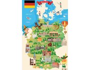 Leinenkarte in Schulausfhrung, Kinderkarte Deutschland