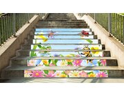 Outdoor Treppen-XXL Sticker lustige Wiese