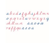 Bewegliches Alphabet, Holzbuchstaben, Lateinische Ausgangsschrift (internationale Version), ab 4 Jahre