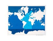 Kontrollkarte Meere und Ozeane: beschriftet