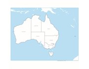 Kontrollkarte Australien: beschriftet, Englische Version, ab 5 Jahre