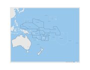 Kontrollkarte Ozeanien: beschriftet, englische Version, ab 5 Jahre