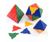 Polydron Mengensatz gleichseitige Dreiecke groß, 50 Teile in 4 Farben
